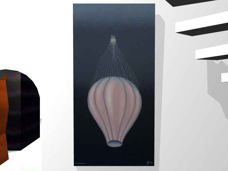 Der Aufsteiger | 2005 | Graphit und &Ouml;l auf Leinwand
50 x 100 cm