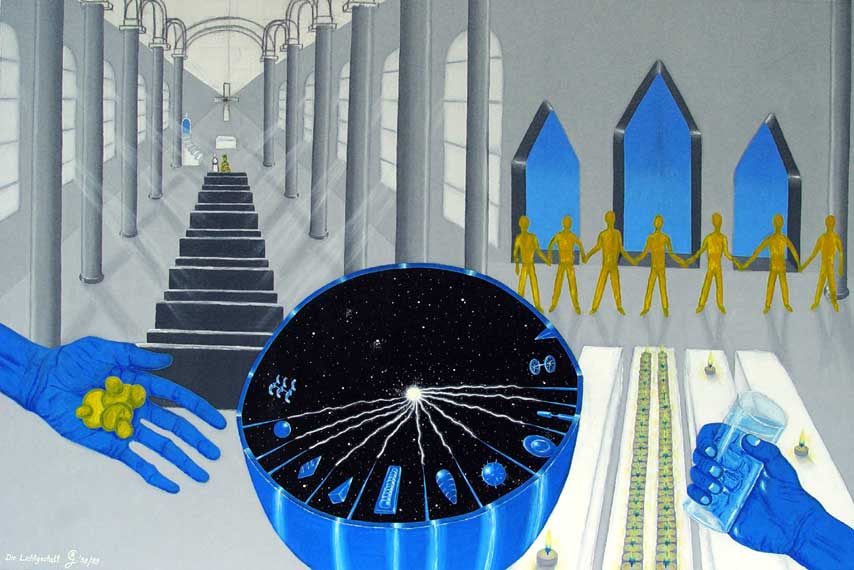 Die Lichtgestalt 
1998-99 | &Ouml;l auf Leinwand | 80 x 120 cm