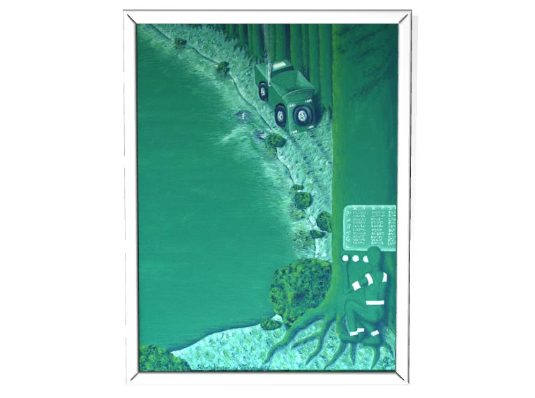 Schatzhauser im Tannenwald 
1997-98 | &Ouml;l auf Leinwand | 60 x 80 cm