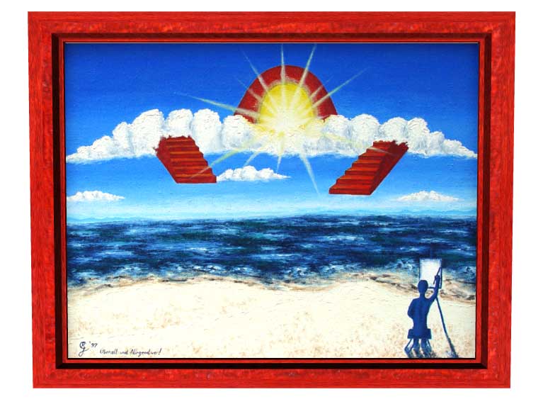 &Uuml;berall und Nirgendwo 
1997 | &Ouml;l auf Leinwand | 60 x 80 cm